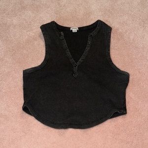 Garage Black Crop Top